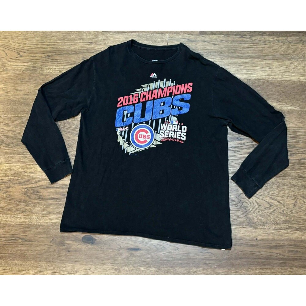 Chicago Cubs World Series 2016 Champs Long Sleeve Shirt MLB Baseball Men’s XL